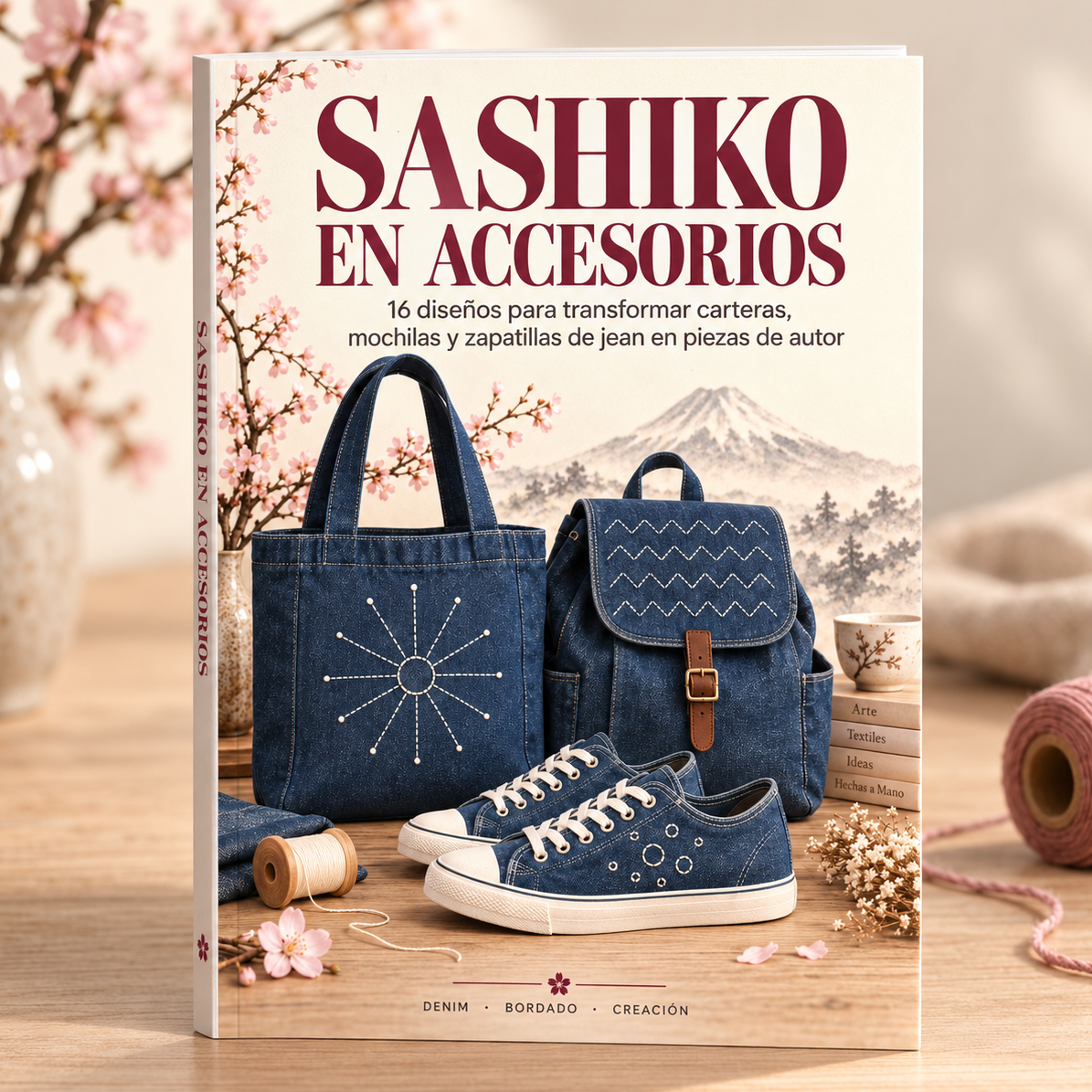 SASHIKO PARA ACCESORIOS: Carteras, mochilas y zapatillas
